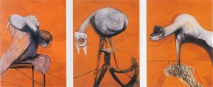 Francis Bacon : Trois études de personnages au pied d’une Crucifixion